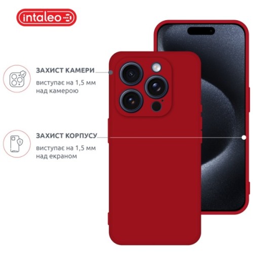 Чохол до мобільного телефона Intaleo SoftShell Apple iPhone 15 Pro Red (1283126585340)