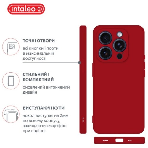 Чохол до мобільного телефона Intaleo SoftShell Apple iPhone 15 Pro Red (1283126585340)