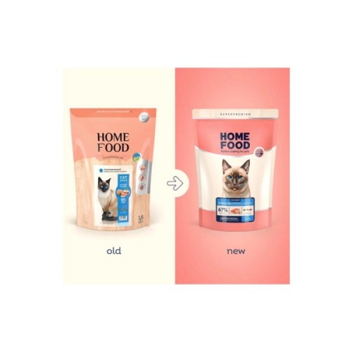Сухий корм для кішок Home Food Hypoallergenic For sterilised морський коктейль 1.6 кг (4820235020200)
