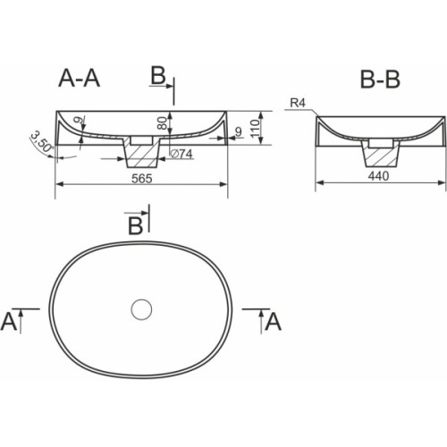 Раковина GRANADO Morella white (gbs0205)