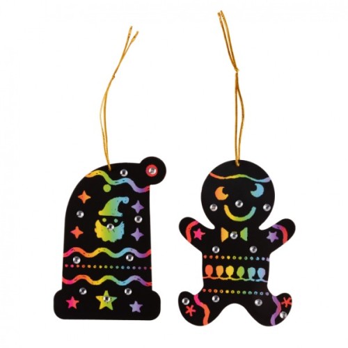 Набір для творчості 1 вересня Новорічні іграшки Райдужний скретч-арт (954537)