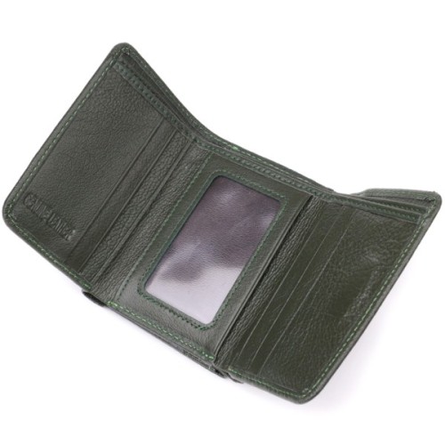 Гаманець ST Leather З натуральної шкіри Зелений (23076)
