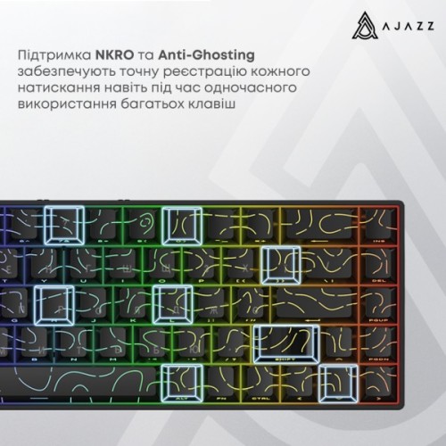 Клавіатура Ajazz AK680 V2 Ice Island Magnetic Switch USB UA White (AK680-V2-I-S-W)