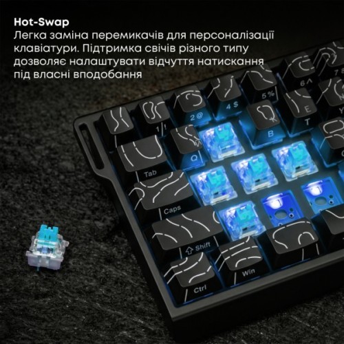 Клавіатура Ajazz AK680 V2 Ice Island Magnetic Switch USB UA White (AK680-V2-I-S-W)