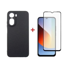 Чохол до мобільного телефона Dengos Carbon Cover + Glass Xiaomi Redmi A7 Pro Black (DG-KM-202)
