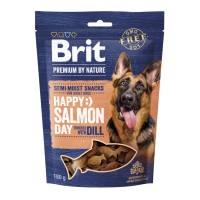 Ласощі для собак Brit Premium Semi-moist Snacks Salmon with Dill напіввологі з лососем і кропом 180 г (8595602573936)