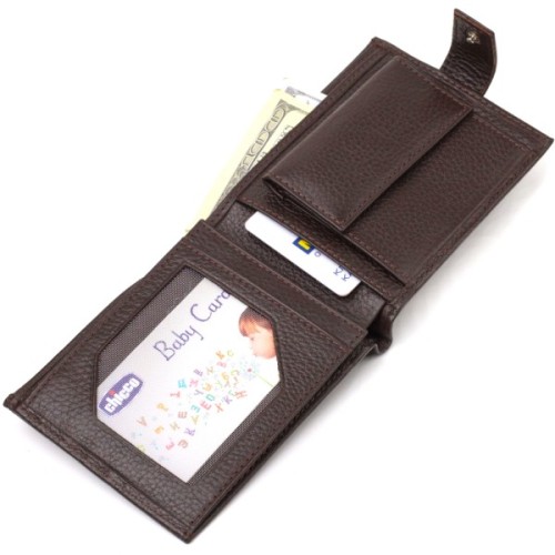 Гаманець Canpellini З натуральної шкіри флотар Коричневий (21944)