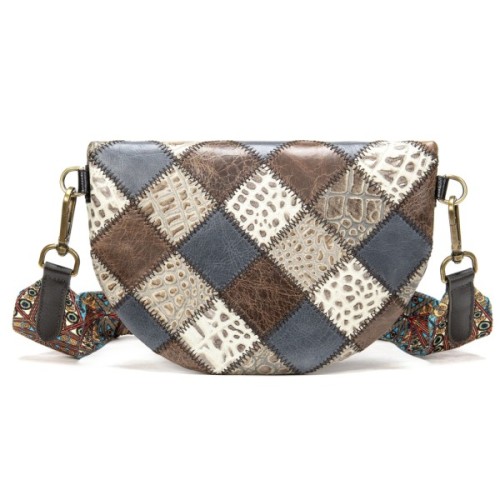 Сумка Vintage Жіноча поясна шкіряна Різнокольорова (20342)