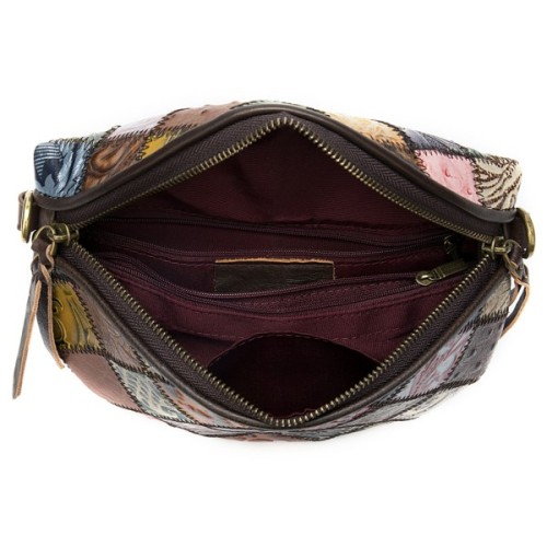 Сумка Vintage Жіноча поясна шкіряна Різнокольорова (20342)