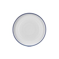 Тарілка By Bone серія "Helix" декор "Navy Blue" рельєфна з бортом 90° 27 см (HL-NBL-27-DZ)