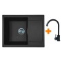 Мийка кухонна Adamant Minimal чорний + змішувач (1824296912303)