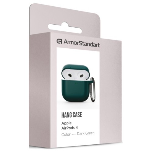 Чохол для навушників Armorstandart Hang Case для Apple AirPods 4 Dark Green (ARM81280)