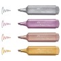 Набір маркерів Faber-Castell текстових Highlighters Metallic Colors, 4 маркера металіка (32603)