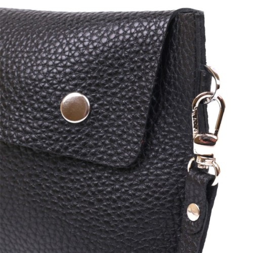 Косметичка Shvigel Шкіряна тревел Чорна (16416)