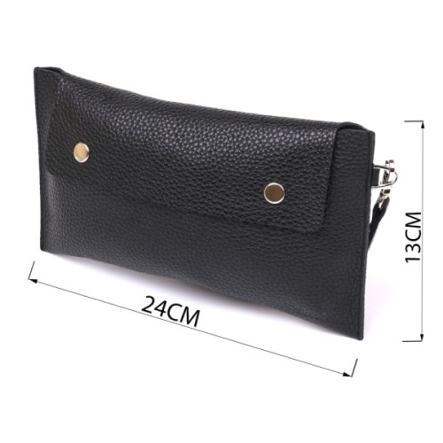 Косметичка Shvigel Шкіряна тревел Чорна (16416)