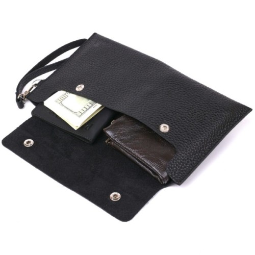 Косметичка Shvigel Шкіряна тревел Чорна (16416)