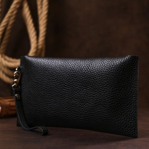 Косметичка Shvigel Шкіряна тревел Чорна (16416)