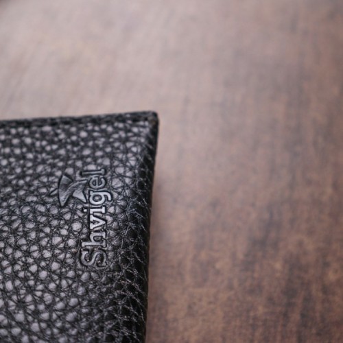 Косметичка Shvigel Шкіряна тревел Чорна (16416)