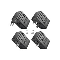 Мережевий фільтр живлення HOCO AC18A 1 роз, 2 USB, USB-C, 35W, 1,5м, Black (AC18AB)
