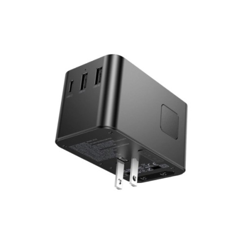 Мережевий фільтр живлення HOCO AC18A 1 роз, 2 USB, USB-C, 35W, 1,5м, Black (AC18AB)