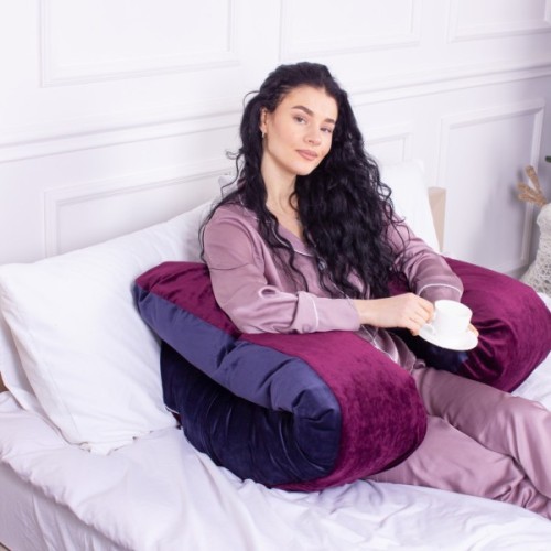 Подушка MirSon для вагітних і відпочинку Velvet Line №8023 U-подібна Primula (2200006178552)