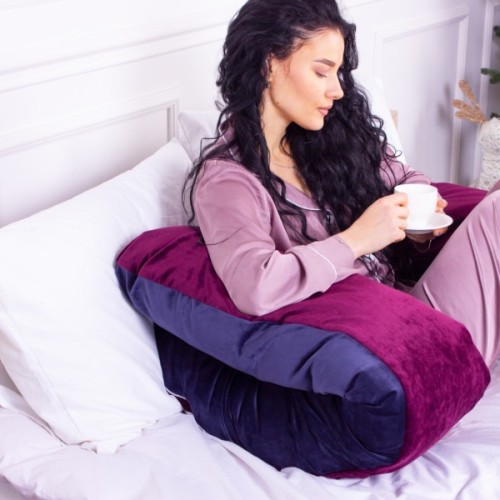 Подушка MirSon для вагітних і відпочинку Velvet Line №8023 U-подібна Primula (2200006178552)