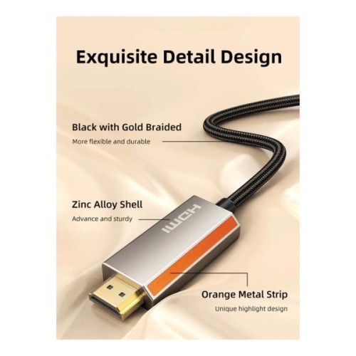 Кабель мультимедійний DisplayPort M to HDMI M 8K60Hz Cabletime (CA916405)