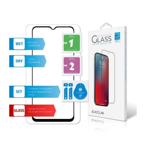 Скло захисне ACCLAB Full Glue Tecno Spark 9 Pro Black (1283126547300)