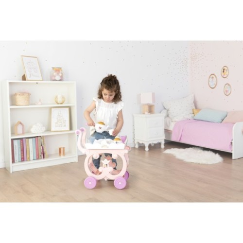 Ігровий набір Smoby Візок Дісней Принцеси зі знімним підносом із сервізом 17 аксесуарів (312502)