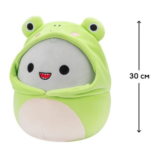 М'яка іграшка Squishmallows Акула Гордон 30 см, у одязі (SQER00932)