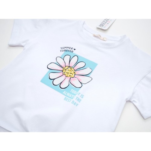 Футболка дитяча Breeze з ромашкою (18731-134G-white)