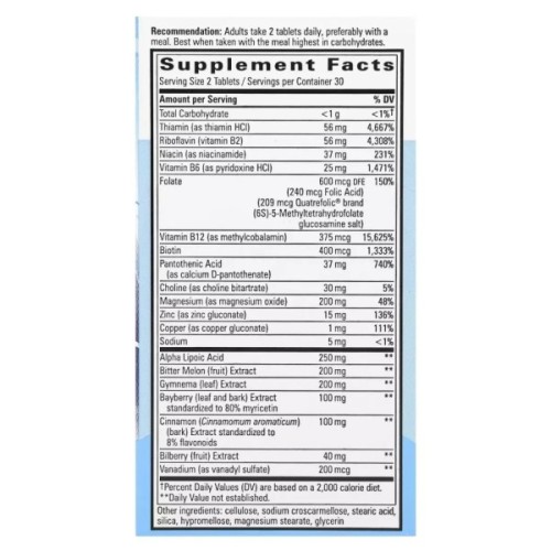 Вітамін Nature's Way Контроль цукру в крові, Blood Sugar Manager, 60 таблеток (EMT-04906)