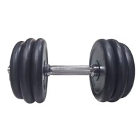 Гантель HSF з гумовим покриттям MD2502 - 15 кг (К00024979)