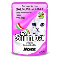 Вологий корм для кішок Simba Cat Wet лосось та дорі 100 г (8009470009379)