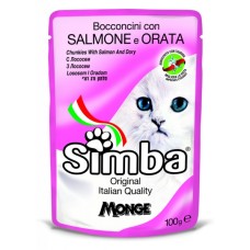 Вологий корм для кішок Simba Cat Wet лосось та дорі 100 г (8009470009379)