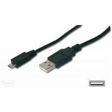 Дата кабель Micro USB2.0, type B, 1.8m Digitus (AK-300110-018-S)