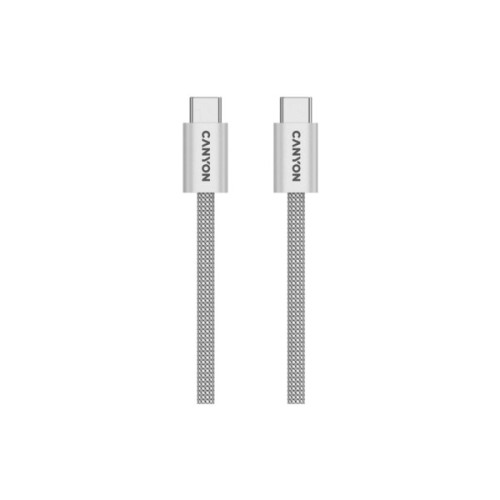 Дата кабель USB-C to USB-C 1.0m 60W Magnet Braided Light Grey Canyon (CND-CCMG60AB15LG)