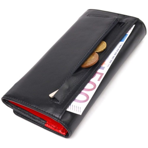 Гаманець Canpellini З натуральної шкіри Чорний (21611)