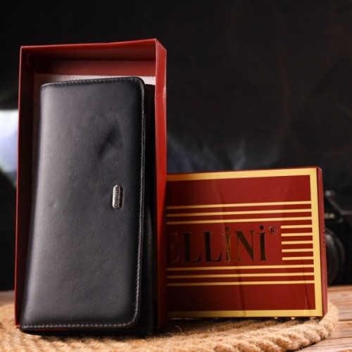 Гаманець Canpellini З натуральної шкіри Чорний (21611)