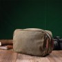 Сумка Vintage На два відділення з текстилю Оливкова (22231)