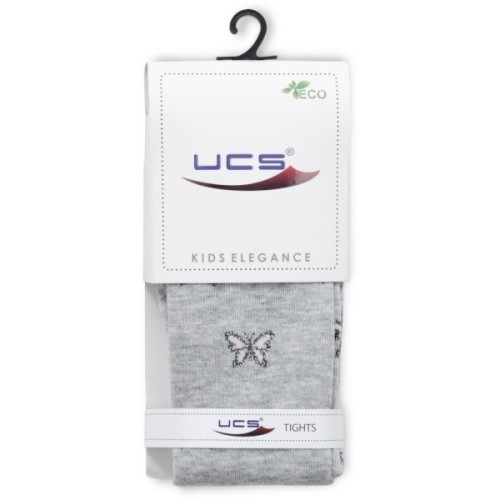 Колготки дитячі UCS Socks з метеликами (M0C0301-2110-3G-gray)