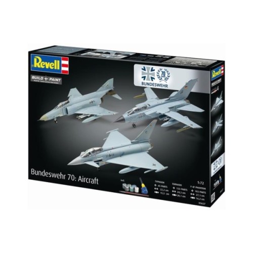 Збірна модель Revell набір до 70 річниці ВПС Німеччини 3 літаки, рівень 5, 1:72 (RVL-05627)