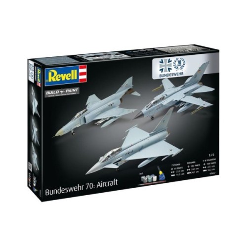 Збірна модель Revell набір до 70 річниці ВПС Німеччини 3 літаки, рівень 5, 1:72 (RVL-05627)