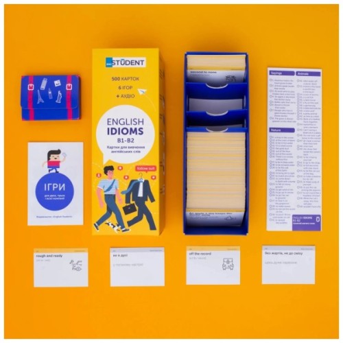 Навчальний набір English Student Картки для вивчення англійської мови Idioms B1-B2 (укр.) (591225996)