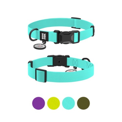 Нашийник для тварин WAUDOG Magnet c QR паспортом, магнітна пряжка-фастекс XL тіффані (279727)