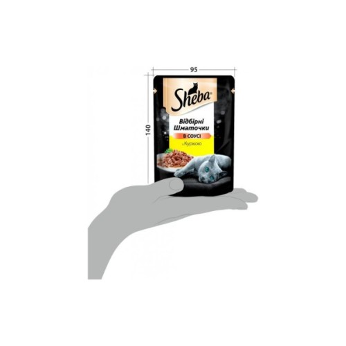 Вологий корм для кішок Sheba cig POU з куркою в соусі 85 г (4770608257170)