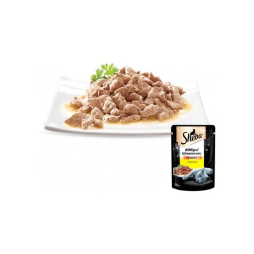Вологий корм для кішок Sheba cig POU з куркою в соусі 85 г (4770608257170)