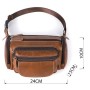 Сумка Vintage На пояс об'ємна Коричнева (14695)