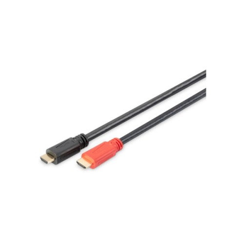 Кабель мультимедійний HDMI M to HDMI M 10.0m Full HD 60Hz AOC w/Amplifier black Digitus (AK-330105-100-S)