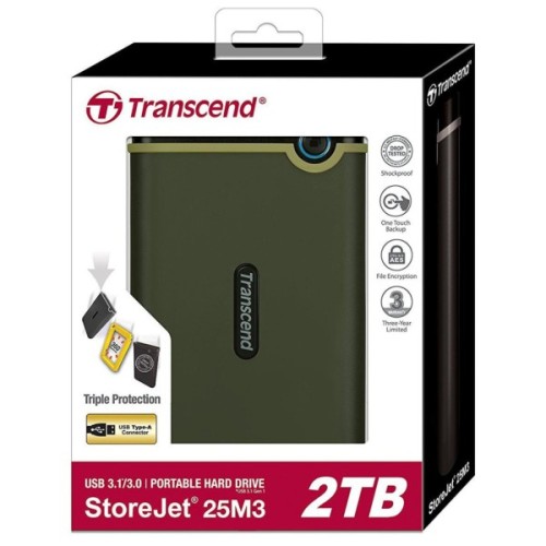 Зовнішній жорсткий диск 2.5" 2TB Transcend (TS2TSJ25M3G)